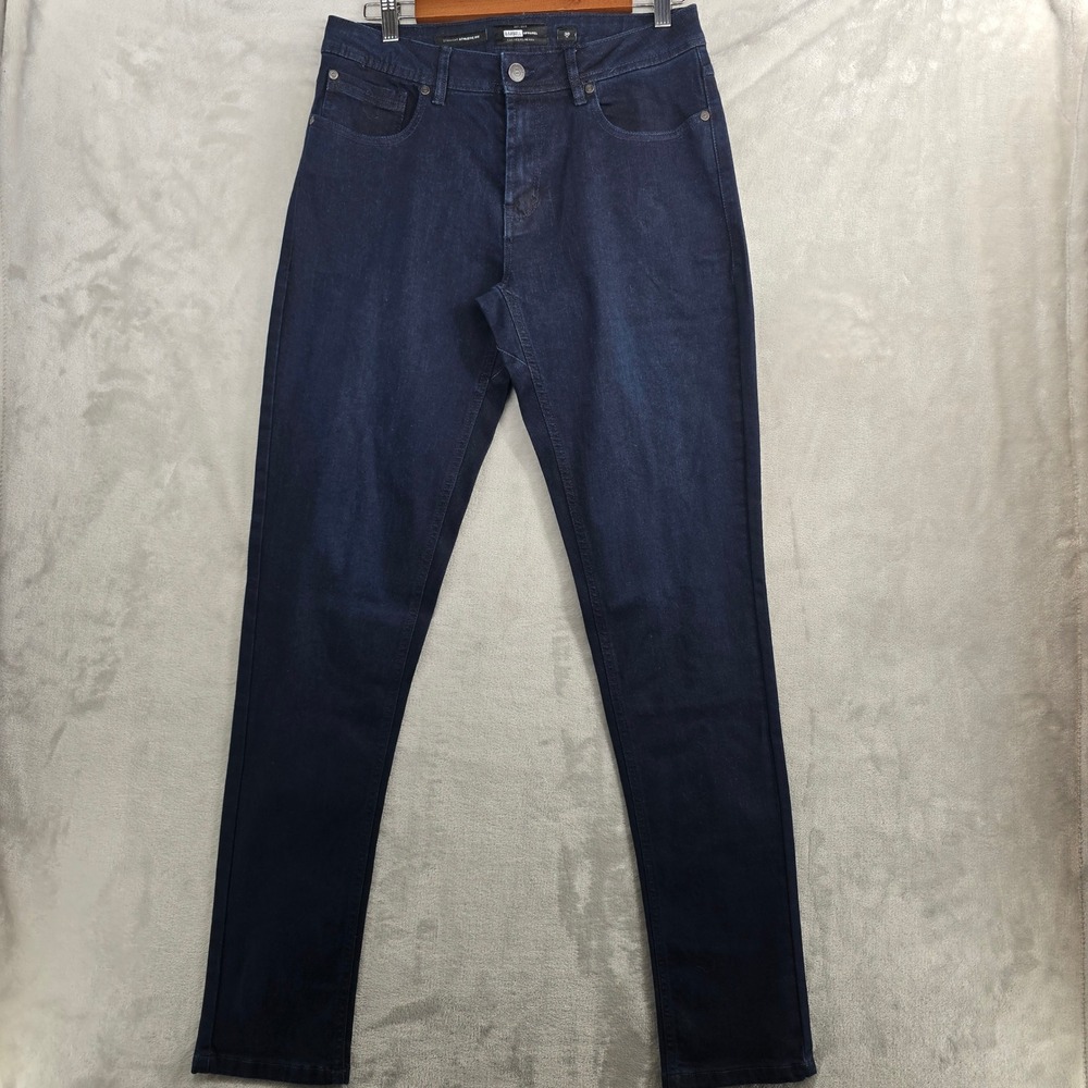 Barbell Apparel Men Dark Wash Straight Athletic Fit Jeans Size‎ 30x33